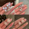Pendientes de Perlas con Lazo de Lunares para Mujer, Pendientes de Lujo Ligero y de Gama Alta, Modernos y Versátiles para el Trabajo, Pendientes de Diseño Nicho