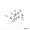 Retención de color fuerte chapado en oro cobre superficie lisa cuentas espaciadoras engrosadas cuentas redondas cuentas sueltas pulsera de cuentas DIY hecha a mano collar accesorios de joyería