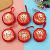 Porta-moedas de Folha de Flandres Caixa de Armazenamento Redonda para Fones de Ouvido Porta-moedas Embalagem de Presente para Feriado de Natal Fabricante Atacado