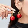 Pendientes navideños con forma de bola redonda, coloridos, con forma de bombilla, para mujer, venta al por mayor, estilo transfronterizo europeo y americano