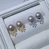 Brincos Novos de Verão 2025 S925 Brincos Elegantes de Luxo Leve Brincos de Pérola de Água Doce Naturais para Mulheres Atacado