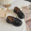 Zapatos Mary Jane para Niñas, Nuevo Estilo Universitario de Otoño, Suela Suave, Zapatos de Princesa, Zapatos Individuales Infantiles con Lazo, Zapatos Negros de Rendimiento