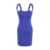Elegante Vestido de Tirantes de Color Sólido para Mujer, Primavera/Verano 2026, Vestido Corto Bodycon Adelgazante que Ceñe la Cintura