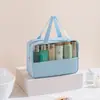 Necessaire Patchwork Translúcida, Bolsa de Cosméticos Transfronteiriça, Bolsa de Armazenamento de PVC para Necessaire Portátil à Prova d'Água de Grande Capacidade
