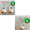 Aretes de Halloween Fantasma Luminoso 3D Calabaza Dulce de Maíz Colgante Collar Joyería de Halloween