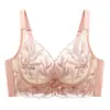 Sujetador Push-Up Pequeño de Encaje Bordado para Mujer, Grande Push-Up Anticaída, Reductor de Senos, Juego de Sujetadores sin Aros