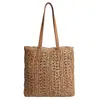 Bolsa de Playa para Vacaciones de Verano en la Costa Bolsa Grande de Paja Tejida para Mujer 2026 Nueva Versátil Casual Bolso de Hombro/Axila