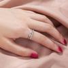 Anillo Explosiones de Moda Europea y Americana Ajustable Dividido Chic Novedad Amor Doble Capa Anillo de Dedo Joyería Viento Frío