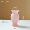 Jarrón de Cristal Fenton con Acabado de Alta Gama, Rosa Jade Estilo Ins, para Arreglo Floral de Sala de Estar y Mesa de Comedor, Jarrón Decorativo Vintage para Flores, Flores Frescas