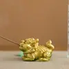 Suporte de Incenso Folha de Lótus Sapo Dourado Pixiu Queimador de Incenso de Resina Animal de Estimação de Chá Suporte de Incenso de Resina Fofo Bandeja Base Casa Quarto Incenso de Fragrância Duradoura