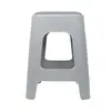 Nuevo modelo de taburete cuadrado de plástico simple, grueso, resistente, antideslizante, apilable con cojín suave para sala de estar, dormitorio, mesa de comedor