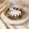 Diadema Trenzada de Cuadros Estilo Academia para Mujer, Uso Diario Otoño e Invierno, Diadema de Corona Alta, Pinza para el Cabello para Lavarse la Cara