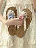 Chanclas de Lunares Estilo Hada Suave para Mujer 2025 Verano Nuevo Vacaciones en la Playa Sandalias Super Hada de Suela Blanda
