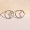 Moda Europeia e Americana Fornecimento Transfronteiriço Brincos de Aço Inoxidável 316 Fivelas de Orelha Redondas Simples Brincos de Piercing Fábrica de Origem de Joias