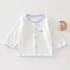 Fábrica Original Cardigã Infantil Verão Fino Respirável Absorvente de Suor Jaqueta Roupas de Bebê Roupa para Passeio de Bebê Roupa de Casa