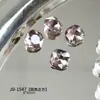 Color Rosa Seco Vidrio de Cristal Brillante Diamante Color Rosa Noche Oscura Corazón de Melocotón Corazón Torcido Uña Portátil Diamante Suelto Venta al por Mayor