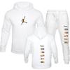 Nuevo conjunto deportivo de dos piezas con sudadera con capucha para hombre y mujer, traje, tendencia de moda, sudadera deportiva hip hop