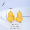 Puzuo Cor Forte Que Mantém Ouro Galvanizado Acessórios DIY Diamante Escovado Incrustado Bolsa da Sorte Bolsa de Dinheiro Trevo de Quatro Folhas Borboleta Cabaça Pingente Colar