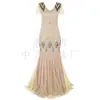 Vestido de Lentejuelas Retro Transfronterizo Europeo y Americano de los años 1920 Vestido Largo de Noche Talla Grande para Fiesta de Banquete Vestido de Mujer de Comercio Exterior