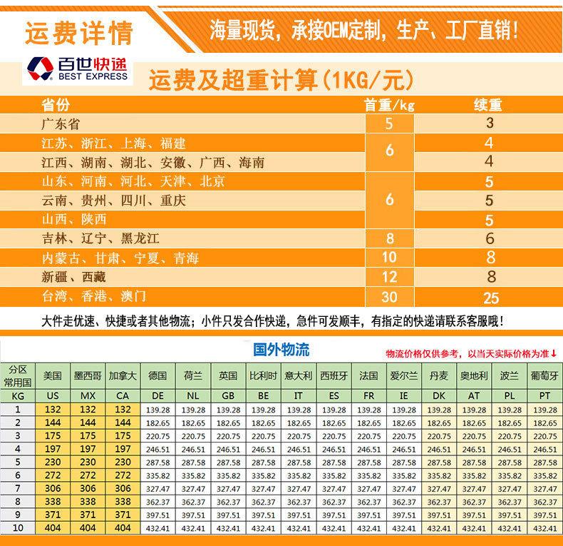 百世快递运费