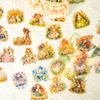 30 pegatinas transfronterizas de bosque de cuento de hadas, material PET, bronceado, transparente, impermeable, pegatinas de dibujos animados, material de cuenta manual DIY
