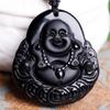 Colgante de Obsidiana Auspicioso Ruyi Guanyin Buda Colgante de Pixiu Negro Jade Jade Regalo de Conferencia Jadeíta