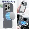 Funda de Tela Nano Magnética de Alta Gama para iPhone 17, Cubierta Protectora Magnética con Marco de Metal para Apple 16 Pro