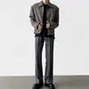 Pantalones de moda versátiles para hombre de otoño para la calle, estilo coreano casual de calle, elegantes y adelgazantes, alargan las piernas, pantalones ligeramente acampanados