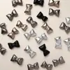 Moda Personalizada Luxo Acessível Couro Sintético Metálico Simples Laço DIY Acessórios de Cabelo Feitos à Mão Capa de Celular Acessórios para Bolsa de Sapato