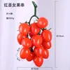 Modelo de Fruta Espuma de Plástico Manzana de Atrezo Juguete Educativo de Verduras para Niños Plátano Figura Uvas Falsas Decoración