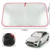 Parasol para Coche Pantalla Delantera Tela Plateado Titanio con Alambre de Acero de Memoria y Rebote, un Lado Plateado y un Lado Negro - St-4034L