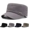 Gorra plana de color liso para hombres de mediana edad, gorra de sol para primavera, otoño, verano, gorra coreana, gorra, venta al por mayor, procesamiento, personalizado