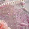 Redanco nuevas pegatinas de uñas 5D en relieve rosa azul lazo concha luz calcomanías de uñas estéreo Dr-1054