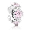 Panjia pulseira feminina rosa amor flor magnólia pétalas contas de vidro contas soltas contas diy acessórios atacado
