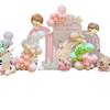 Bebê coelho um ano de idade banquete aniversário arranjo fundo parede cena decoração balão captura zhou cerimônia suprimentos adereços kt display board