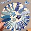 Pinza de estrella azul para el pelo femenina de verano clip lateral para flequillo pelo suelto en la frente clip de pico de pato sin costuras tocado pinza para el pelo venta al por mayor