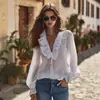 Camisa de Mujer LN1989 2026 Nuevo Modelo Transfronteriza Europea y Americana Moda de Otoño Sencilla de Manga Larga Ligera Transpirable Top para Viajar al Trabajo