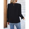 ¡En stock! Especialmente Diseñado para Exportación Transfronteriza Temu Ropa de Mujer 2024 Amazon Verano Nuevo Tops de Color Puro Camisas de Manga Larga