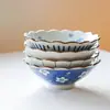 Nishida Muyu Flor de Peral Tazón Pequeño para Comida Vintage Hogar Alto Valor Postre Complementario Tazón para Frutas Color Bajo Vidriado Multiusos