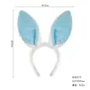 Diadema de Peluche con Orejas de Conejo de Halloween para Niños, Tocado de Conejo de Dibujos Animados, Accesorios de Rendimiento de Pascua, Lindos Accesorios para el Cabello para Mujeres