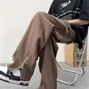 Stock de fábrica, listo para enviar, transfronterizo, pantalones casuales fluidos para hombre, estilo verano, marca de tendencia americana, pantalones de vestir con cremallera, versátiles, corte holgado, pierna recta