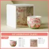 Taza Pequeña de Porcelana Blanca de Mineral de Roca para Té, Taza de Degustación de Cerámica, Juego de Té Exquisito de Gama Alta, Taza Personal para el Anfitrión