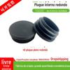 48 tubo redondo redondo de plástico de aço inoxidável plugue de tubo de aço plugue interno foot pad tubo de aço manga interna plugue plugue anteparo mesa e cadeira tampa do pé