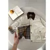 Chaqueta de Primavera y Otoño para Niños 2026 Primavera Niños y Niñas Marca Coreana y Japonesa de Moda Chaqueta de Retazos a Cuadros Cortavientos Clásico Elegante para Niños