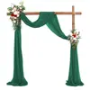 Decorações de Casamento Populares de Gaze Transfronteiriça para Arcos de Gramado ao Ar Livre, Cortinas de Arranjo de Casamento, Cortinas de Chiffon com Pérolas