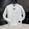 Moletom com Tonalização Escura Floral Masculino Outono Inverno Novo Estilo Tendência Versátil Solto Gola Redonda Casual Manga Longa Camiseta Masculina