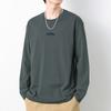 Camiseta pesada de 260g para hombre de manga larga de algodón otoño e invierno camiseta interior camiseta algodón americano oversize ropa de otoño