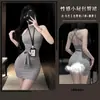 Novo vestido justo sexy de secretária OL para lingerie, estilo puro desejo, sem mangas com gola halter sexy para garota hot, não precisa tirar, fantasia para role play