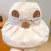 Chapéu de Proteção Solar Infantil com Aba Larga, Chapéu Viseira de Proteção UV de Verão para Meninas, Chapéu de Sol Fino para Meninos, Chapéu de Sol para Bebê