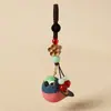 Novo Chaveiro Pássaro Esculpido em Madeira Feito à Mão Pingente Pássaro Fofo Decoração para Pendurar em Mochilas Escolares Presente de Formatura para Estudantes